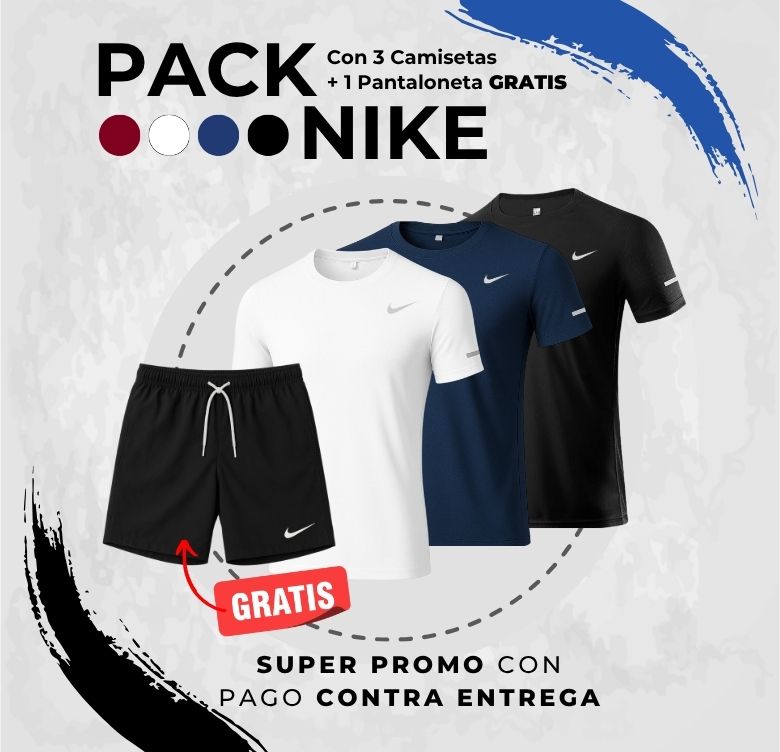 Pack X3 Camisetas + 1 Pantaloneta GRATIS