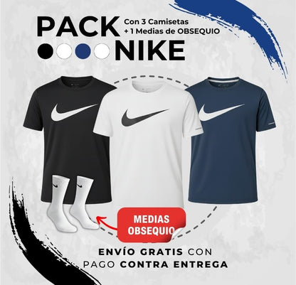 Pack X3 Camisetas LOGOGRANDE + Medias Obsequio
