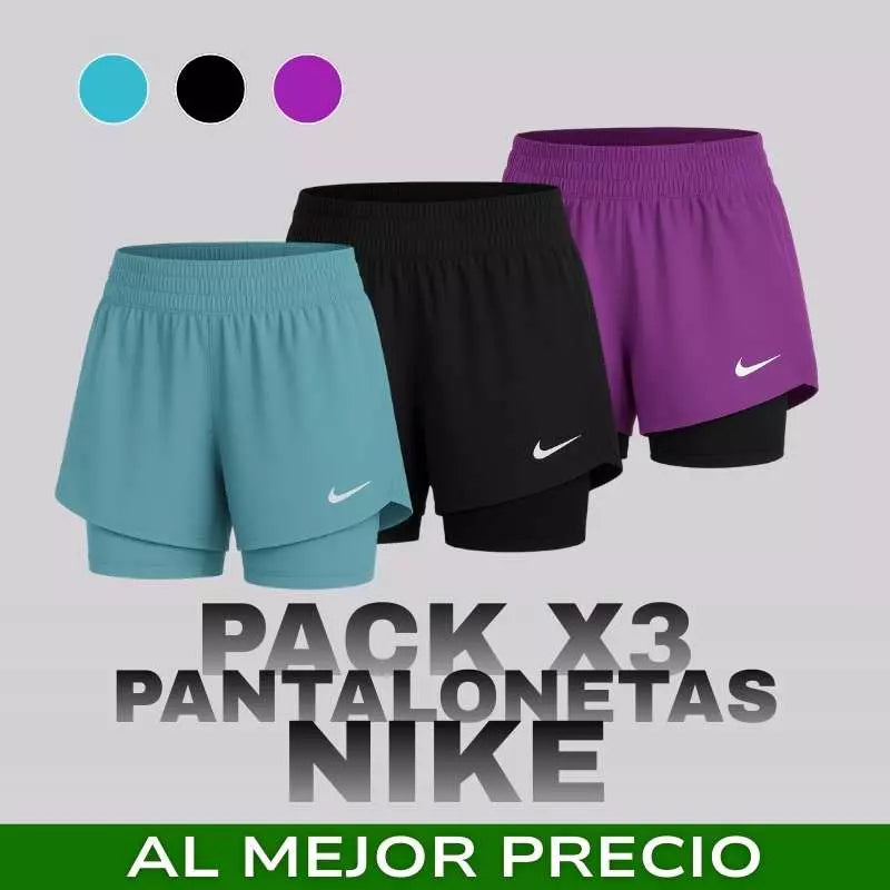PACK X3 PANTALONETAS CON LICRA INTERNA MUJER